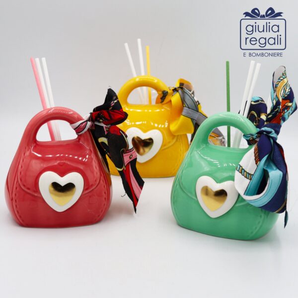 Borsa profumatore in porcellana 3 colori assortiti