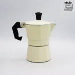 Caffettiera moka in metallo con scatola e frase – Altezza 12 cm - immagine 2