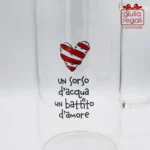 Caraffa vetro borosilicato cuoricini 20 cm - Amici di Cuorematto - immagine 2