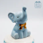 Carillon Elefantino Celeste in Porcellana con Scatola Decorata - immagine 4