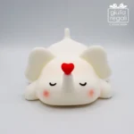 Lampada LED elefante in silicone con cuoricino - luce multicolore - immagine 9