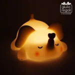 Lampada LED elefante in silicone con cuoricino - luce multicolore - immagine 7