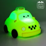 Lampada in silicone a forma di taxi con luce LED multicolore ricaricabile USB