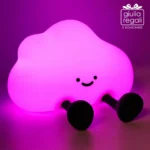 Lampada in silicone nuvola con luce LED a intensità regolabile e modalità multicolore ricaricabile USB - immagine 4