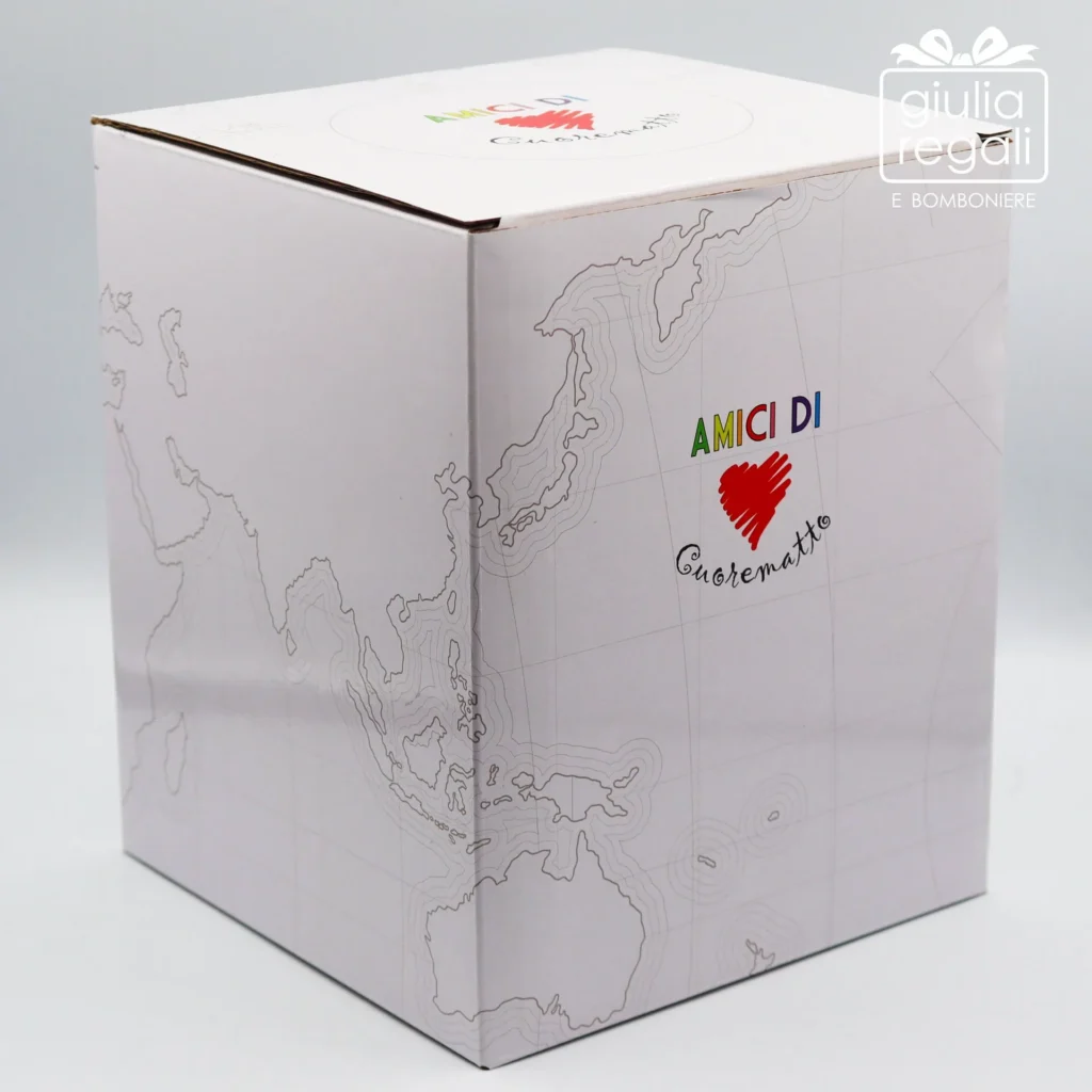 Mappamondo vetro 10 cm - 3 colori assortiti Amici di Cuorematto