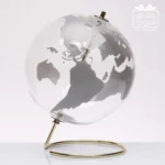 Mappamondo vetro trasparente 20 cm - Amici di Cuorematto