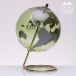 Mappamondo vetro verde 14 cm – Amici di Cuorematto