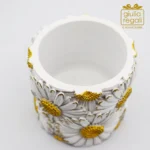 Portacandela Decorativo in Poliresina con Margherite Waterproof - immagine 3