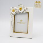 Portafoto Margherite in Poliresina Waterproof - Cornice Floreale Decorativa