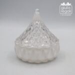 Scatola piramide in vetro con coperchio - 8x8 cm