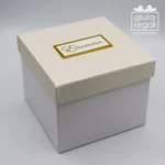 Scatola piramide in vetro con coperchio - 8x8 cm