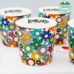 Set 6 bicchierini da caffè Fiorello Cuorematto con scatola regalo
