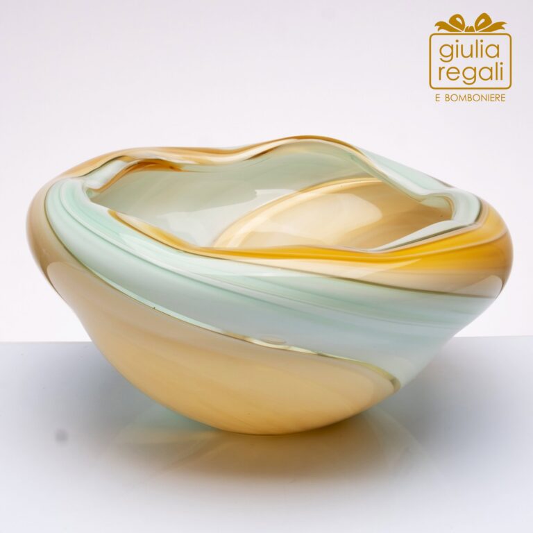 Vaso Tortora Tiffany in Vetro Soffiato a Bocca - Decorazione Artigianale