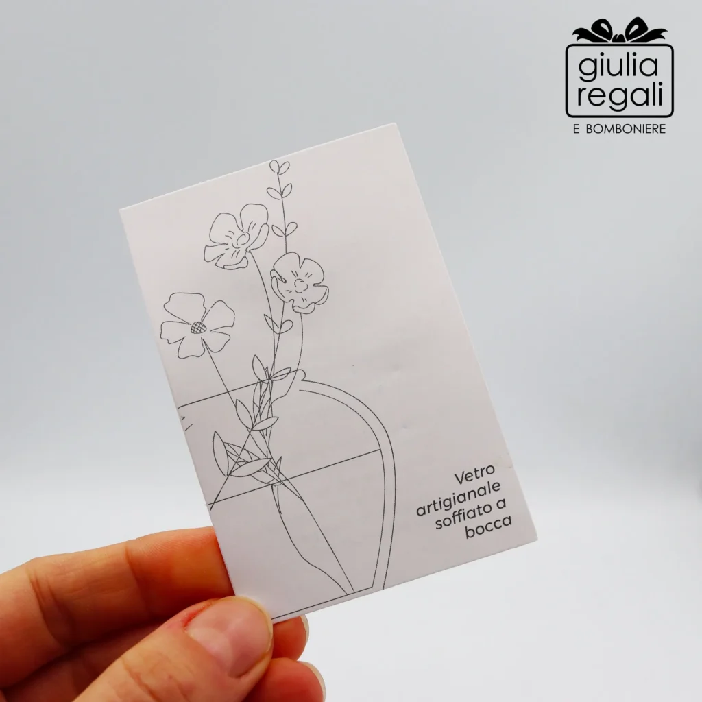 Vaso Tortora Tiffany in Vetro Soffiato a Bocca - Decorazione Artigianale