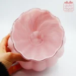 Vaso in vetro rosa decorativo 15x19,5 cm