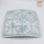 Vassoio in vetro decorato stile maiolica 18,5x18,5 cm - immagine 5
