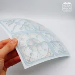 Vassoio in vetro decorato stile maiolica 18,5x18,5 cm