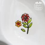 Antipastiera in Ceramica 3 Scomparti Cuorematto - Api e Fiori 22 cm