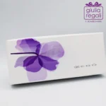 Apribottiglie in metallo con fiore viola e strass - Made in Italy