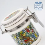 Barattolino ermetico in ceramica linea Graffiti