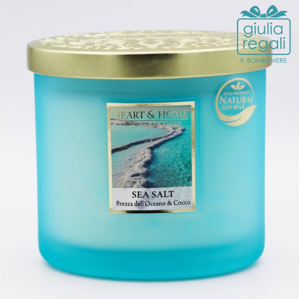 Candela profumata Brezza dell’Oceano e Cocco - Sea Salt doppio stoppino 220 g