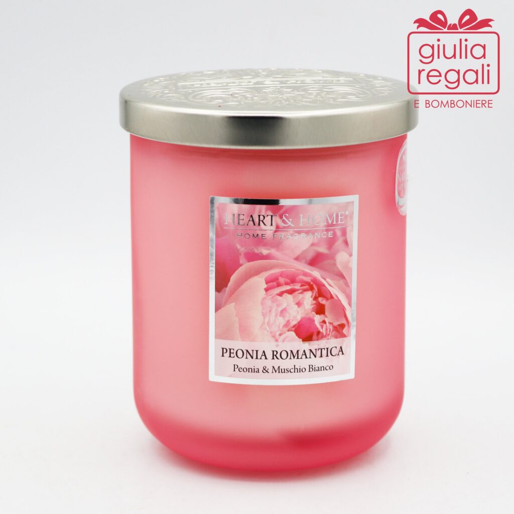 Candela profumata Peonia e Muschio Bianco - Peonia romantica 340 g