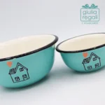 Ciotola Verde acqua con Casetta in Ceramica