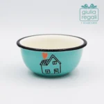 Ciotola Verde acqua con Casetta in Ceramica