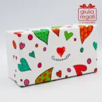 Coppia Tazzine cuori arancio Cuorematto scatola cuorematto