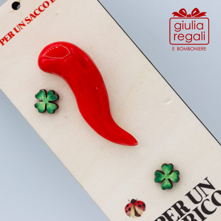 Cornetto Fortuna Amore quadretto in legno artigianale