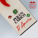 Cornetto Fortuna Amore quadretto in legno artigianale