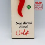 Cornetto Fortuna Soldi quadretto in legno artigianale