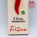 Cornetto Fortuna quadretto in legno artigianale