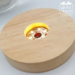 Lampada mappamondo in vetro con base in legno - luce LED