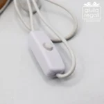 Lampada mappamondo in vetro con base in legno - luce LED