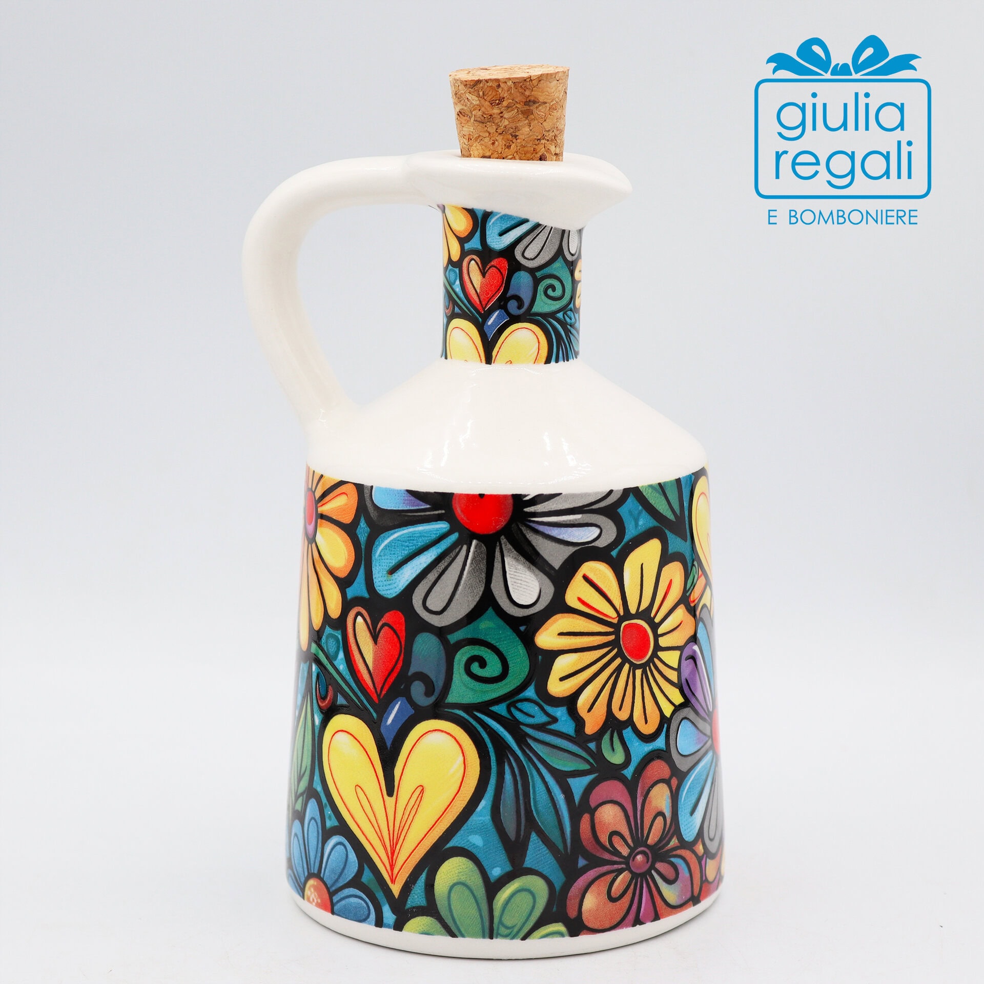 Oliera Cuorematto 350 ml Cuori&Fiori - 01 Oliera Cuorematto 350 ml Cuori&Fiori