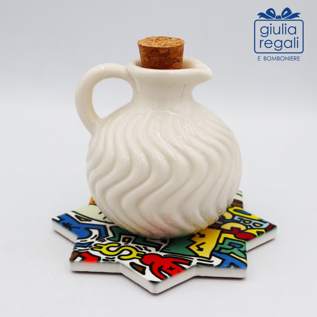 Oliera in ceramica con piattino Collezione Graffiti Cuorematto
