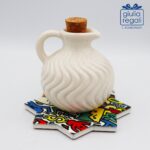 Oliera in ceramica con piattino Collezione Graffiti Cuorematto