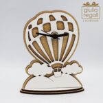 Orologio in legno mongolfiera Cuorematto