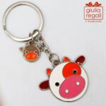 Portachiavi mucca smaltato