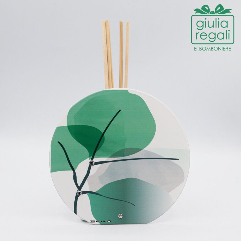 Profumatore ambiente in metallo foglie verdi - Made in Italy