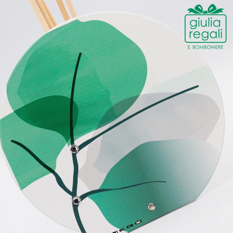 Profumatore ambiente in metallo foglie verdi - Made in Italy