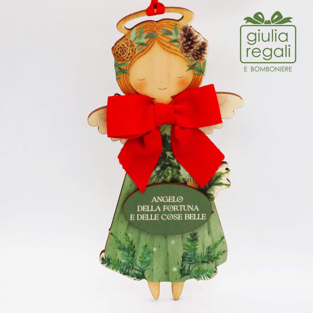 Quadretto Angelo della Fortuna e delle Cose Belle sagoma legno