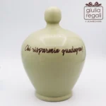 Salvadanaio in ceramica Chi risparmia guadagna