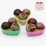 Scatolina Pasticcini in Porcellana a Forma di Cuore - Contenitore Decorativo