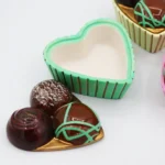 Scatolina Pasticcini in Porcellana a Forma di Cuore - Contenitore Decorativo