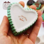 Scatolina Pasticcini in Porcellana a Forma di Cuore - Contenitore Decorativo