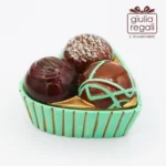 Scatolina Pasticcini in Porcellana a Forma di Cuore - Contenitore Decorativo