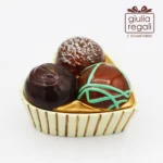 Scatolina Pasticcini in Porcellana a Forma di Cuore - Contenitore Decorativo