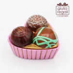 Scatolina Pasticcini in Porcellana a Forma di Cuore - Contenitore Decorativo